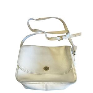 Coach vintage bone color glovetanned Minimalist Leather Cross Body Bag